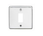 Knightsbridge GDCL1PC 1G Grid Faceplate - Rounded Edge Polished Chrome Front Plate Knightsbridge - Sparks Warehouse