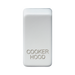 Knightsbridge GDCOOKMW Switch cover "marked COOKER HOOD" - Matt White Knightsbridge Grid Knightsbridge - Sparks Warehouse