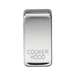 Knightsbridge GDCOOKPC Switch cover "marked COOKER HOOD" - polished chrome Knightsbridge Grid Knightsbridge - Sparks Warehouse