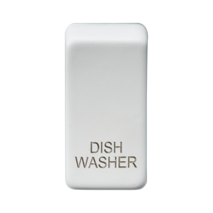 Knightsbridge GDDISHMW Switch cover "marked DISHWASHER" - Matt White Knightsbridge Grid Knightsbridge - Sparks Warehouse