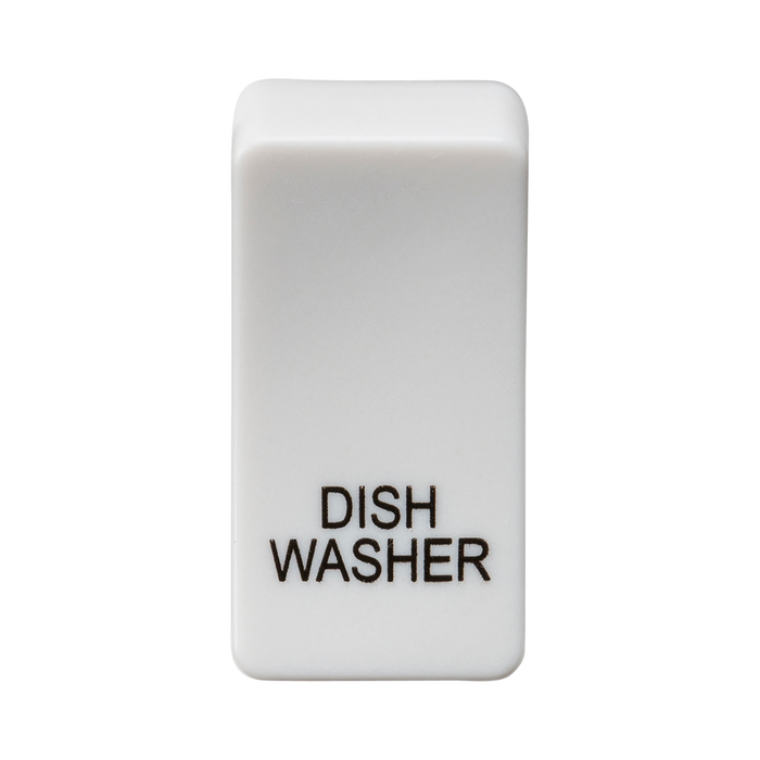 Knightsbridge GDDISHU Switch cover "marked DISHWASHER" - white Knightsbridge Grid Knightsbridge - Sparks Warehouse