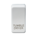Knightsbridge GDDRYMW Switch cover "marked TUMBLE DRYER" - Matt White Knightsbridge Grid Knightsbridge - Sparks Warehouse