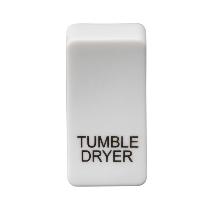 Knightsbridge GDDRYU Switch cover "marked TUMBLE DRYER" - white Knightsbridge Grid Knightsbridge - Sparks Warehouse