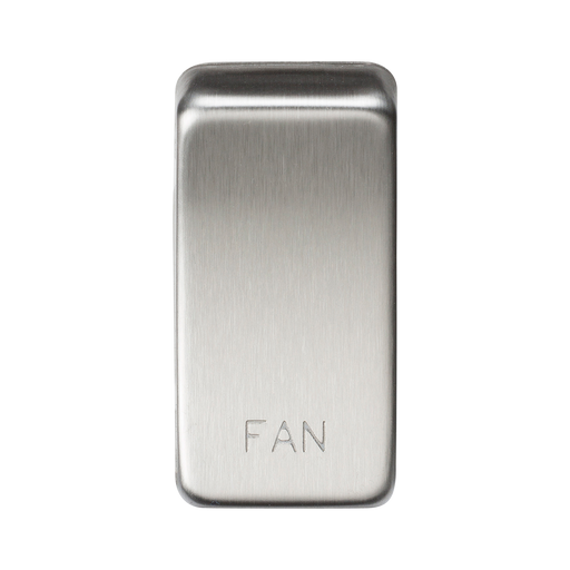 Knightsbridge GDFANBC Switch cover "marked FAN" - Brushed Chrome Knightsbridge Grid Knightsbridge - Sparks Warehouse