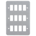 Knightsbridge GDFP0012M Metal Clad 12G Grid faceplate Knightsbridge Grid Knightsbridge - Sparks Warehouse