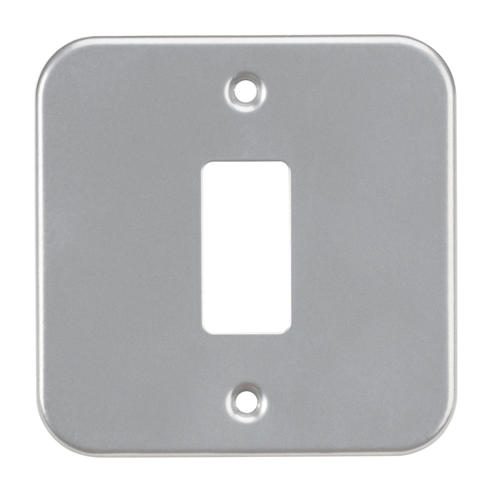 Knightsbridge GDFP001M Metal Clad 1G Grid faceplate Knightsbridge Grid Knightsbridge - Sparks Warehouse