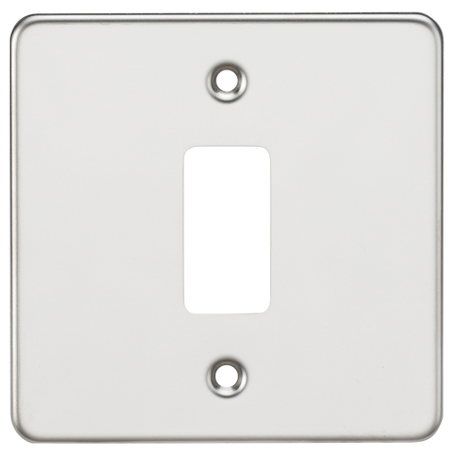 Knightsbridge GDFP001PC Flat plate 1G grid faceplate - polished chrome Knightsbridge Grid Knightsbridge - Sparks Warehouse