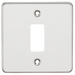 Knightsbridge GDFP001PC Flat plate 1G grid faceplate - polished chrome Knightsbridge Grid Knightsbridge - Sparks Warehouse