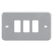 Knightsbridge GDFP003M Metal Clad 3G Grid Face Plate Faceplate Knightsbridge - Sparks Warehouse