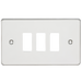 Knightsbridge GDFP003PC Flat plate 3G grid faceplate - polished chrome Knightsbridge Grid Knightsbridge - Sparks Warehouse