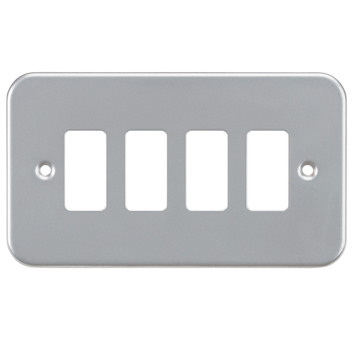 Knightsbridge GDFP004M Metal Clad 4G Grid faceplate Knightsbridge Grid Knightsbridge - Sparks Warehouse