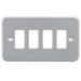 Knightsbridge GDFP004M Metal Clad 4G Grid faceplate Knightsbridge Grid Knightsbridge - Sparks Warehouse