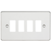 Knightsbridge GDFP004PC Flat plate 4G grid faceplate - polished chrome Knightsbridge Grid Knightsbridge - Sparks Warehouse