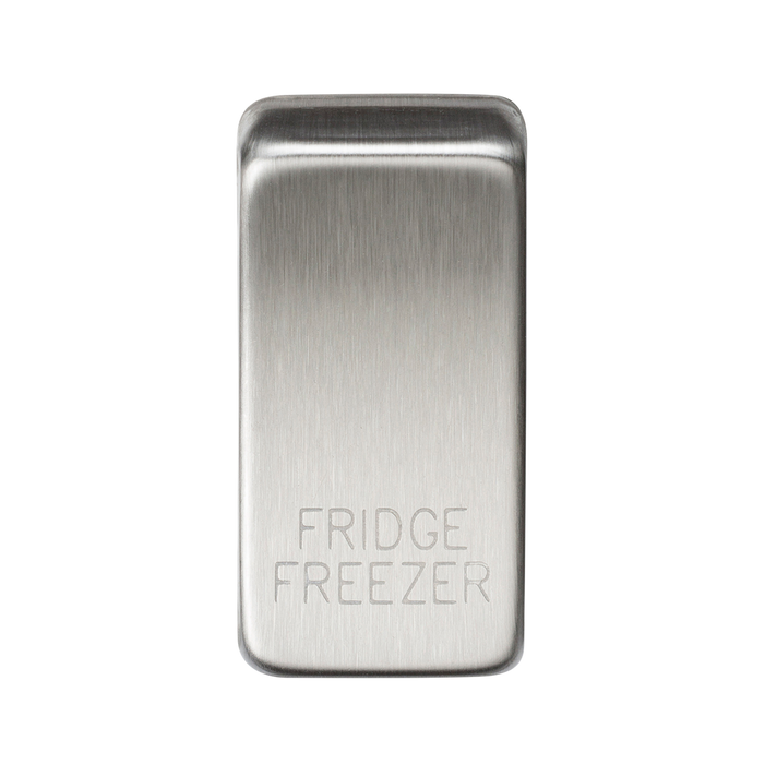 Knightsbridge GDFRIDBC Grid Switch cover marked FRIDGE/FREEZER - Brushed Chrome Switch Knightsbridge - Sparks Warehouse