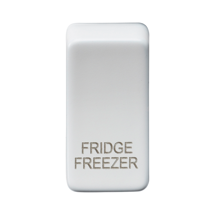 Knightsbridge GDFRIDMW Switch cover marked FRIDGE/FREEZER - Matt White Knightsbridge Grid Knightsbridge - Sparks Warehouse