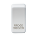 Knightsbridge GDFRIDMW Switch cover marked FRIDGE/FREEZER - Matt White Knightsbridge Grid Knightsbridge - Sparks Warehouse