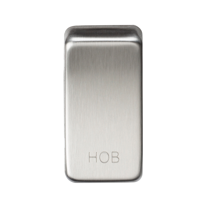 Knightsbridge GDHOBBC Switch cover "marked HOB" - Brushed Chrome Knightsbridge Grid Knightsbridge - Sparks Warehouse