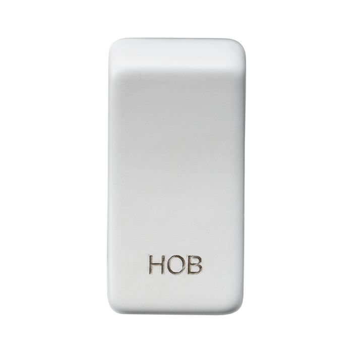 Knightsbridge GDHOBMW Switch cover "marked HOB" - Matt White Knightsbridge Grid Knightsbridge - Sparks Warehouse