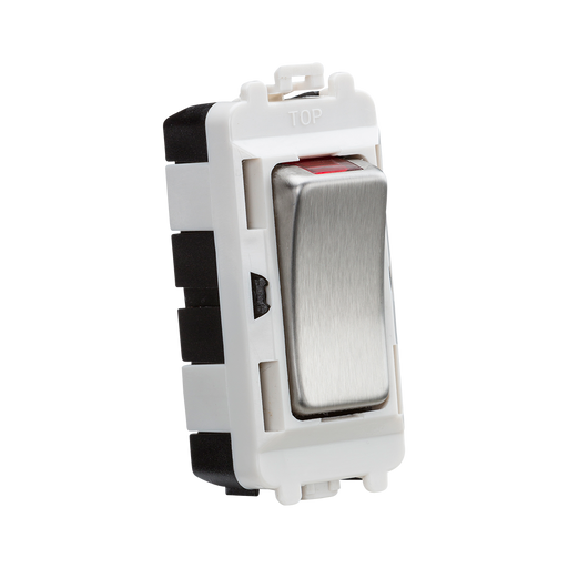 Knightsbridge GDM003BC 20AX DP module with LED indicator - brushed chrome Knightsbridge Grid Knightsbridge - Sparks Warehouse