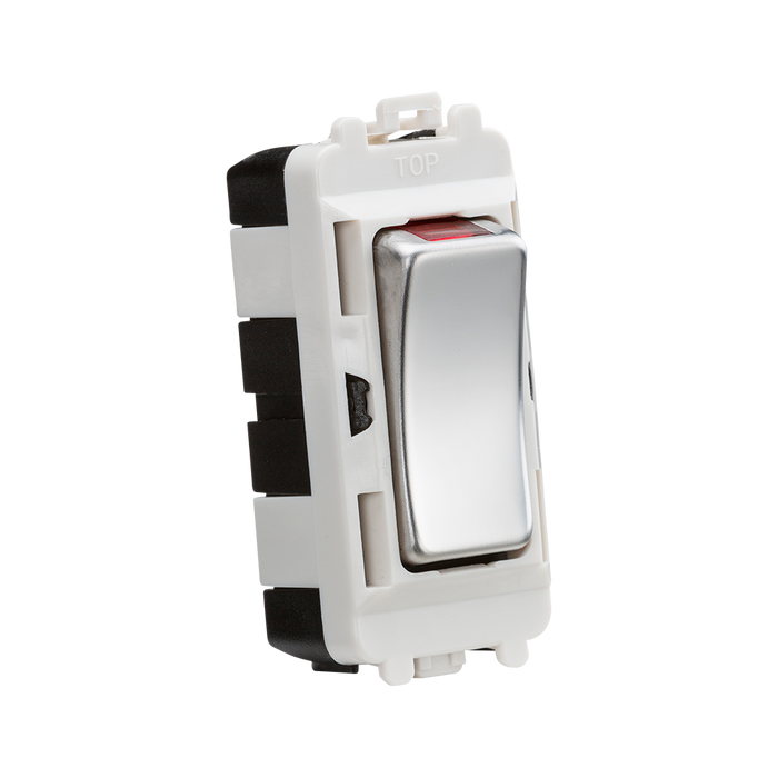 Knightsbridge GDM003PC 20AX DP module with LED indicator - polished chrome Knightsbridge Grid Knightsbridge - Sparks Warehouse
