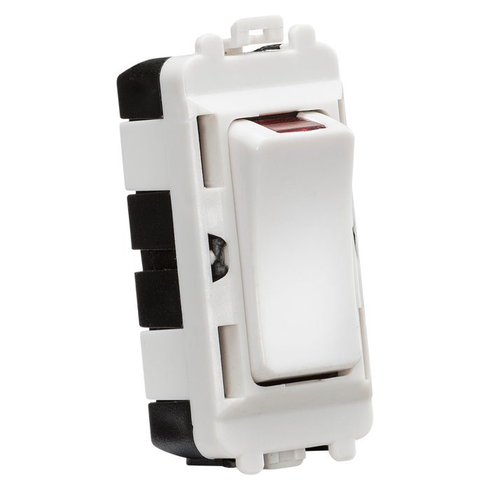 Knightsbridge GDM003U 20AX DP module with LED indicator - white Knightsbridge Grid Knightsbridge - Sparks Warehouse