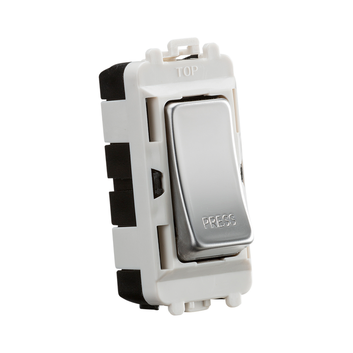 Knightsbridge GDM006PC 20AX 2 way retractive SP module (marked "PRESS") - polished chrome Knightsbridge Grid Knightsbridge - Sparks Warehouse