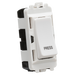 Knightsbridge GDM006U 20AX 2 way retractive SP module (marked "PRESS") - white Knightsbridge Grid Knightsbridge - Sparks Warehouse