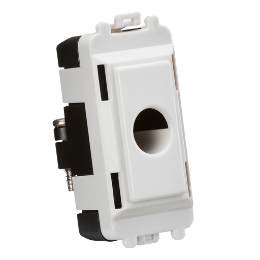 Knightsbridge GDM012U Flex outlet module (up to 10mm) - white Knightsbridge Grid Knightsbridge - Sparks Warehouse
