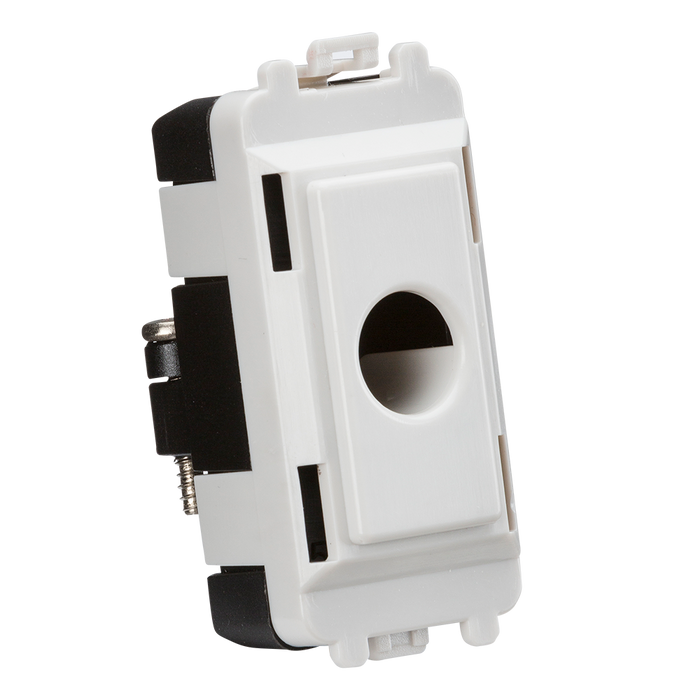 Knightsbridge GDM012U Flex outlet module (up to 10mm) - white Knightsbridge Grid Knightsbridge - Sparks Warehouse