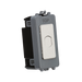Knightsbridge GDM014BC 1G 1-way 10-200W (10-100W LED) trailing edge dimmer (Press Type) - brushed chrome ML Knightsbridge - Sparks Warehouse