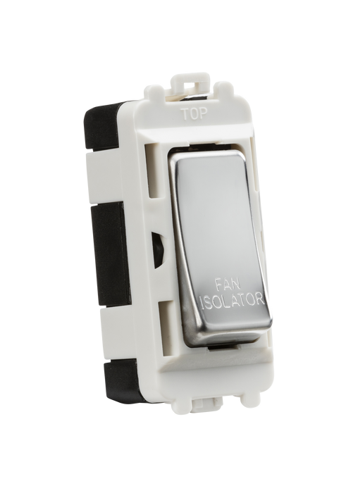 Knightsbridge GDM020PC 20AX 10A Fan Isolator Module - Polished Chrome Knightsbridge Grid Knightsbridge - Sparks Warehouse