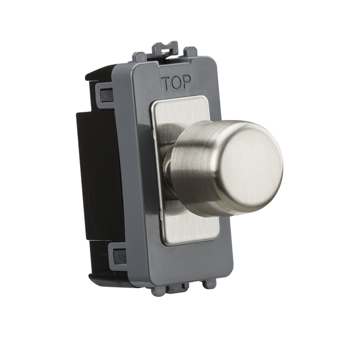 Knightsbridge GDM022BC 6A 1G 2-way Dummy Dimmer Module - Brushed Chrome ML Knightsbridge - Sparks Warehouse