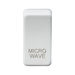 Knightsbridge GDMICROMW Switch cover marked MICROWAVE - Matt White Knightsbridge Grid Knightsbridge - Sparks Warehouse
