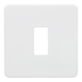 Knightsbridge GDSF001MW Screwless 1G grid faceplate - matt white Knightsbridge Screwless Flat Plate Matt White Knightsbridge - Sparks Warehouse