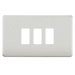 Knightsbridge GDSF003BC Screwless 3G grid faceplate - brushed chrome Knightsbridge Grid Knightsbridge - Sparks Warehouse