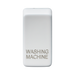 Knightsbridge GDWASHMW Switch cover "marked WASHING MACHINE" - Matt White Knightsbridge Grid Knightsbridge - Sparks Warehouse