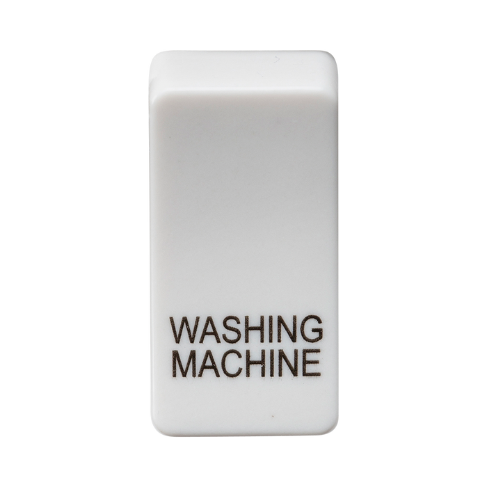 Knightsbridge GDWASHU Switch cover "marked WASHING MACHINE" - white Knightsbridge Grid Knightsbridge - Sparks Warehouse
