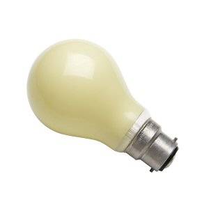 Narva GLS 40w B22d/BC 240v  Yellow Light Bulb