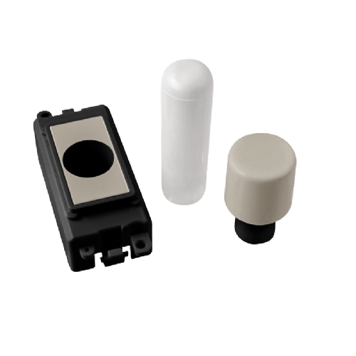 Scolmore GM050BKPN -  1 Module Dimmer Mounting Kit - Black - Pearl Nickel GridPro Scolmore - Sparks Warehouse