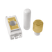 Scolmore GM050PWSB -  1 Module Dimmer Mounting Kit - White - Satin Brass GridPro Scolmore - Sparks Warehouse
