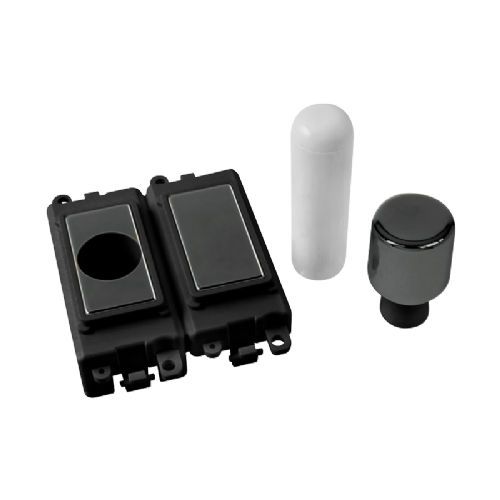 Scolmore GM150BKBN -  2 Module Dimmer Mounting Kit - Black - Black Nickel GridPro Scolmore - Sparks Warehouse
