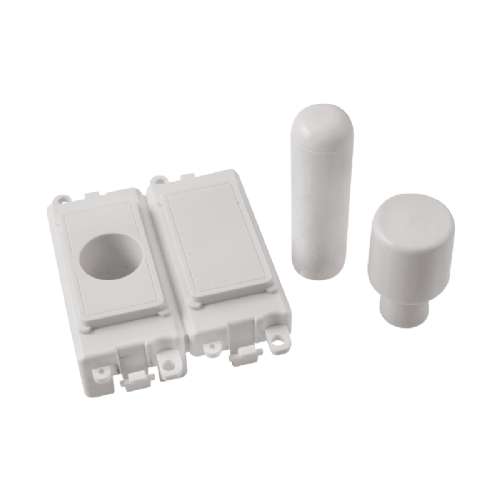 Scolmore GM150PW -  2 Module Dimmer Mounting Kit - White GridPro Scolmore - Sparks Warehouse
