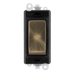 Scolmore GM2001BKAB -  20AX 1 Way Switch Module - Black - Antique Brass GridPro Scolmore - Sparks Warehouse