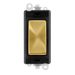 Scolmore GM2002BKSB -  20AX 2 Way Switch Module - Black - Satin Brass GridPro Scolmore - Sparks Warehouse