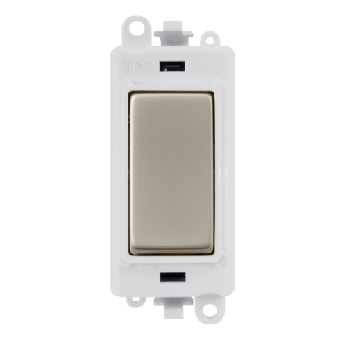 Scolmore GM2002PWPN - 20AX 2 Way Switch Module - White - Pearl Nickel GridPro Scolmore - Sparks Warehouse