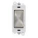 Scolmore GM2002PWSC -  20AX 2 Way Switch Module - White - Satin Chrome GridPro Scolmore - Sparks Warehouse