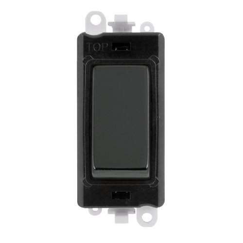 Scolmore GM2004BKBN - 20AX 2 Way Retractive Switch Module - Black - Black Nickel GridPro Scolmore - Sparks Warehouse