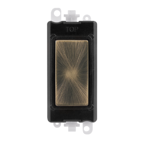 Scolmore GM2008BKAB -  Blank Module - Black - Antique Brass GridPro Scolmore - Sparks Warehouse