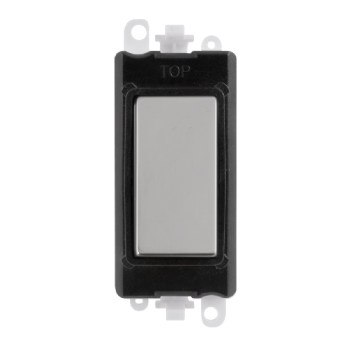 Scolmore GM2008BKCH -  Blank Module - Black - Polished Chrome GridPro Scolmore - Sparks Warehouse