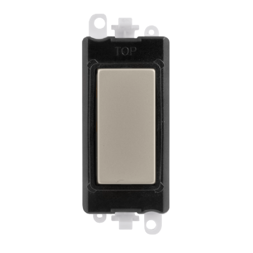 Scolmore GM2008BKPN -  Blank Module - Black - Pearl Nickel GridPro Scolmore - Sparks Warehouse